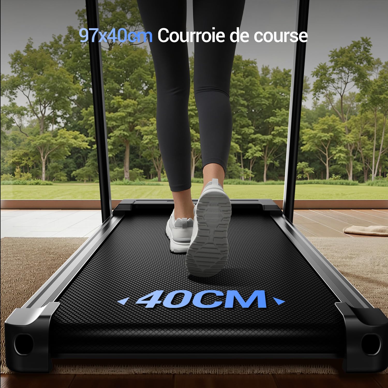 UMAY Składana Bieżnia do Domu z Nachyleniem 15%,1-12KM/H | Bieżnia do chodzenia z silnikiem 3.0 HP i wyświetlaczem LED,Treadmill Home z uchwytami,Bieżnia Kompaktowa,Maks.136 kg