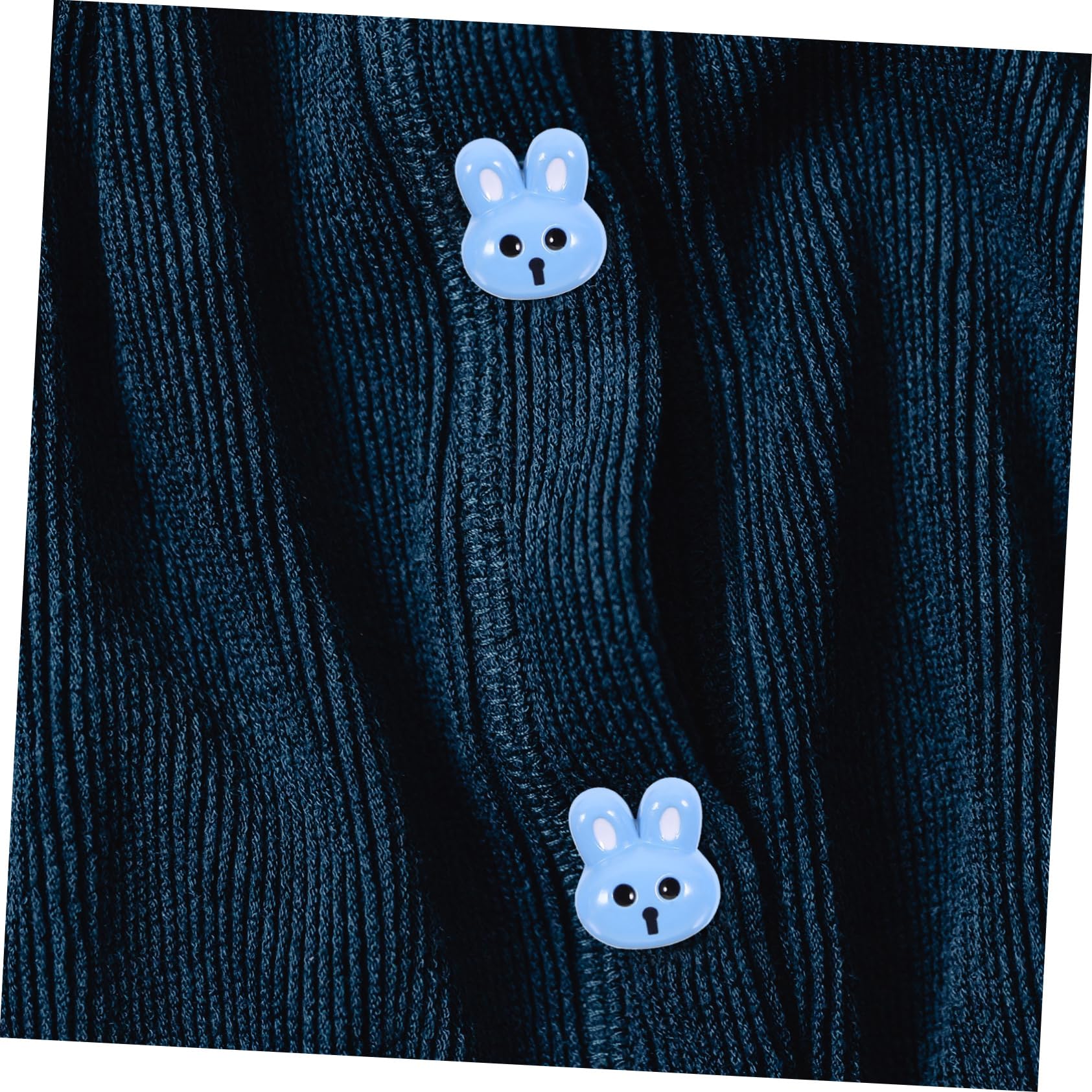 Tofficu 12Pcs Rabbit Buttons 1.7X1.5 Inch Easter Bunny Resin Buttons for Kids Garments DIY Sewing Colorful Small Animal Buttons for Jackets Cardigans - Image 2