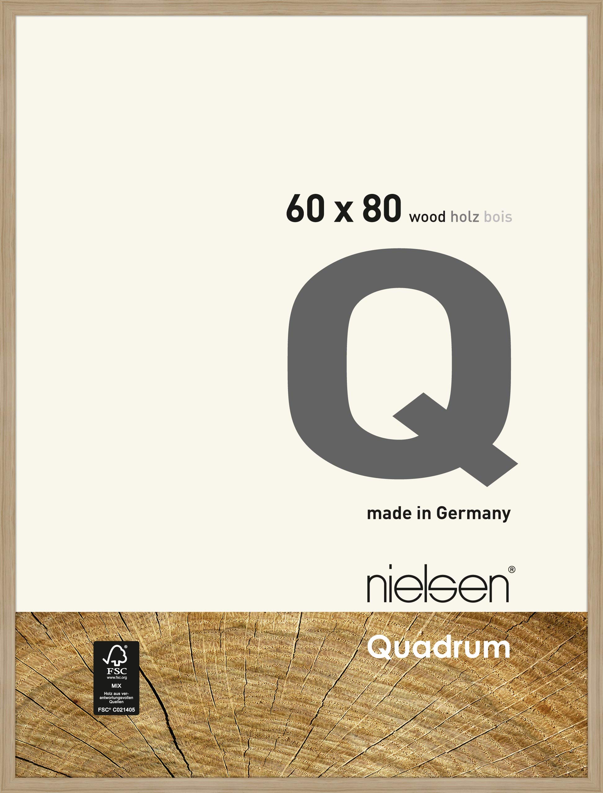 Nielsen Design   Quadrum Wooden Picture Frame Oak in Size 60x80cm, BrandAlley