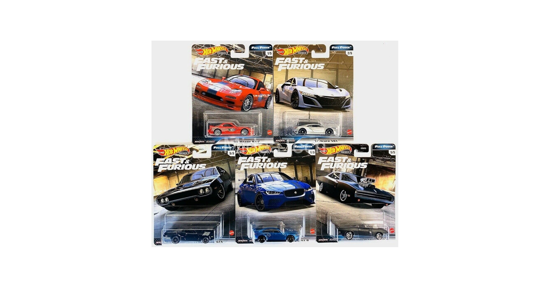 ホットウィールHotWHeeLs fast&furious Full Force Hot Wheels Fast & Furious Full Force 5-Pack Sealed Premium