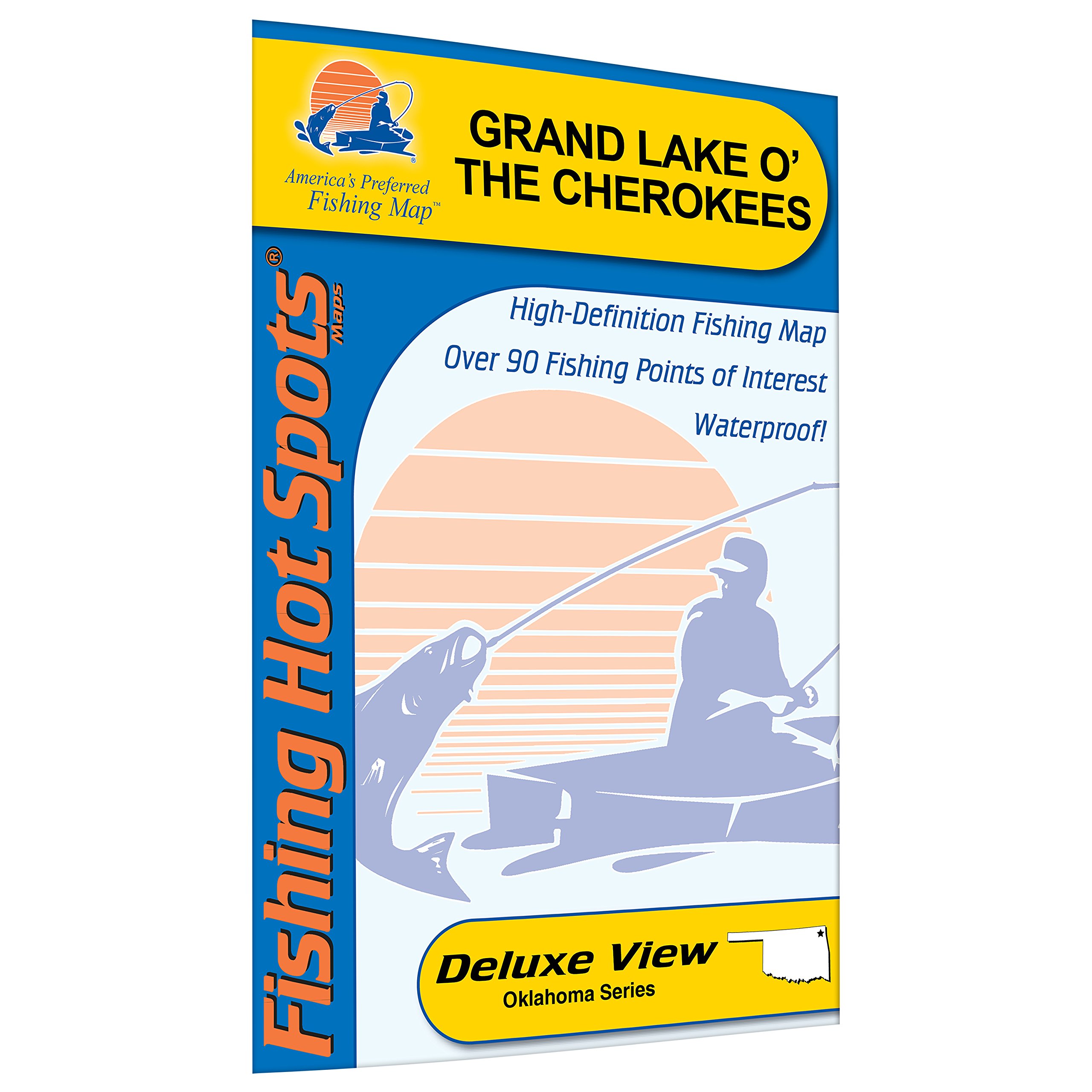 Grand Lake O The Cherokees Fishing Map, Lake Fishing Map