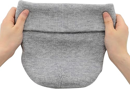 Miniatura 7 de American Trends Gorros de invierno para hombres y mujeres, gorros con puños, sombreros de punto liso suave