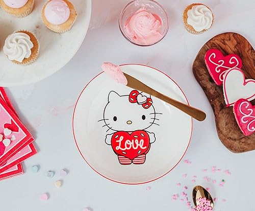 Miniatura 5 de Toynk Sanrio Hello Kitty Love - Cuenco grande de cerámica de 9 pulgadas para servir pasta, ensalada, cereales