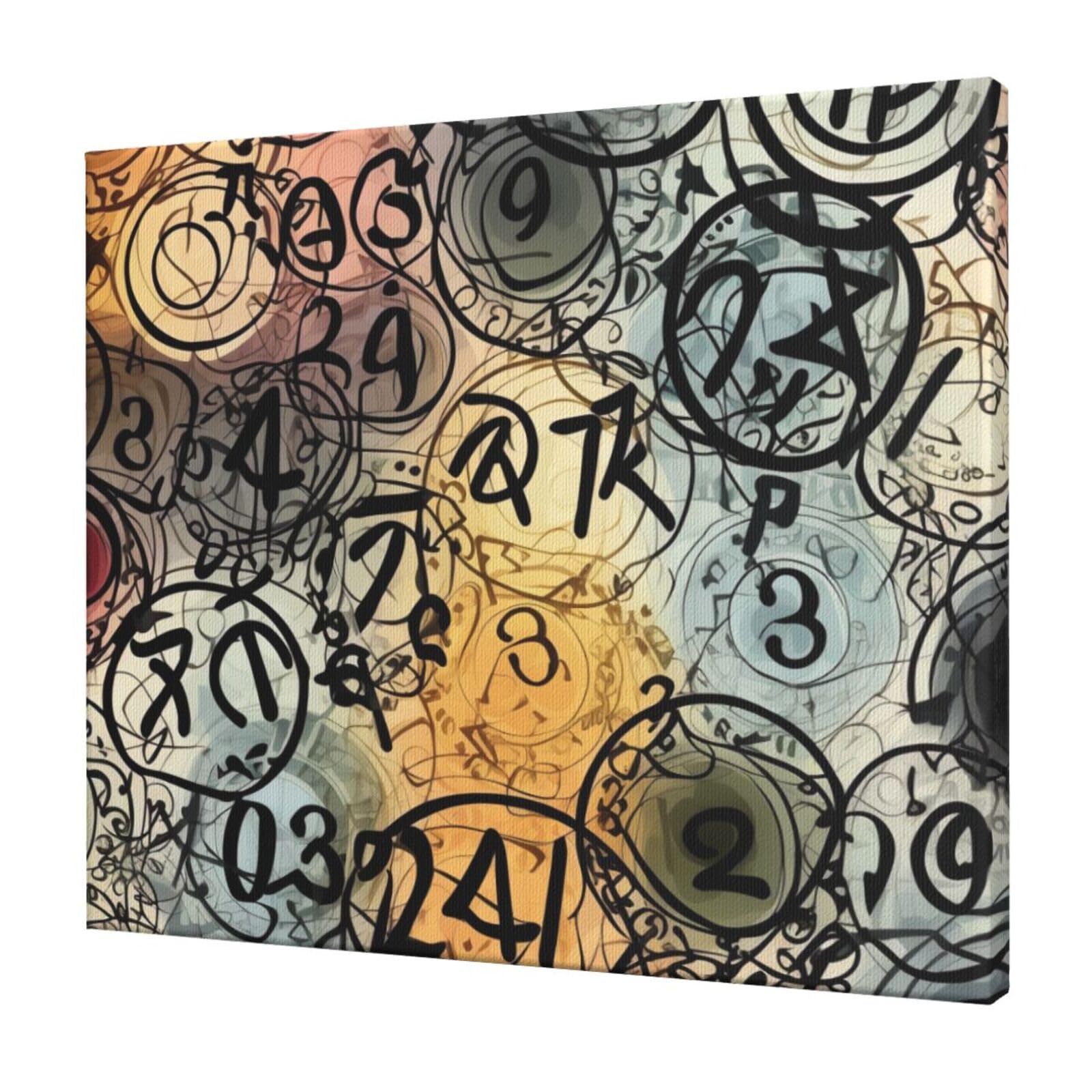 YKLJG Supernatural Inspiration Printed Wall Art Canvas Prints 60x50 CM Wooden Framed Picture Painting Artwork for Bedroom Kitchen Home Office Decor