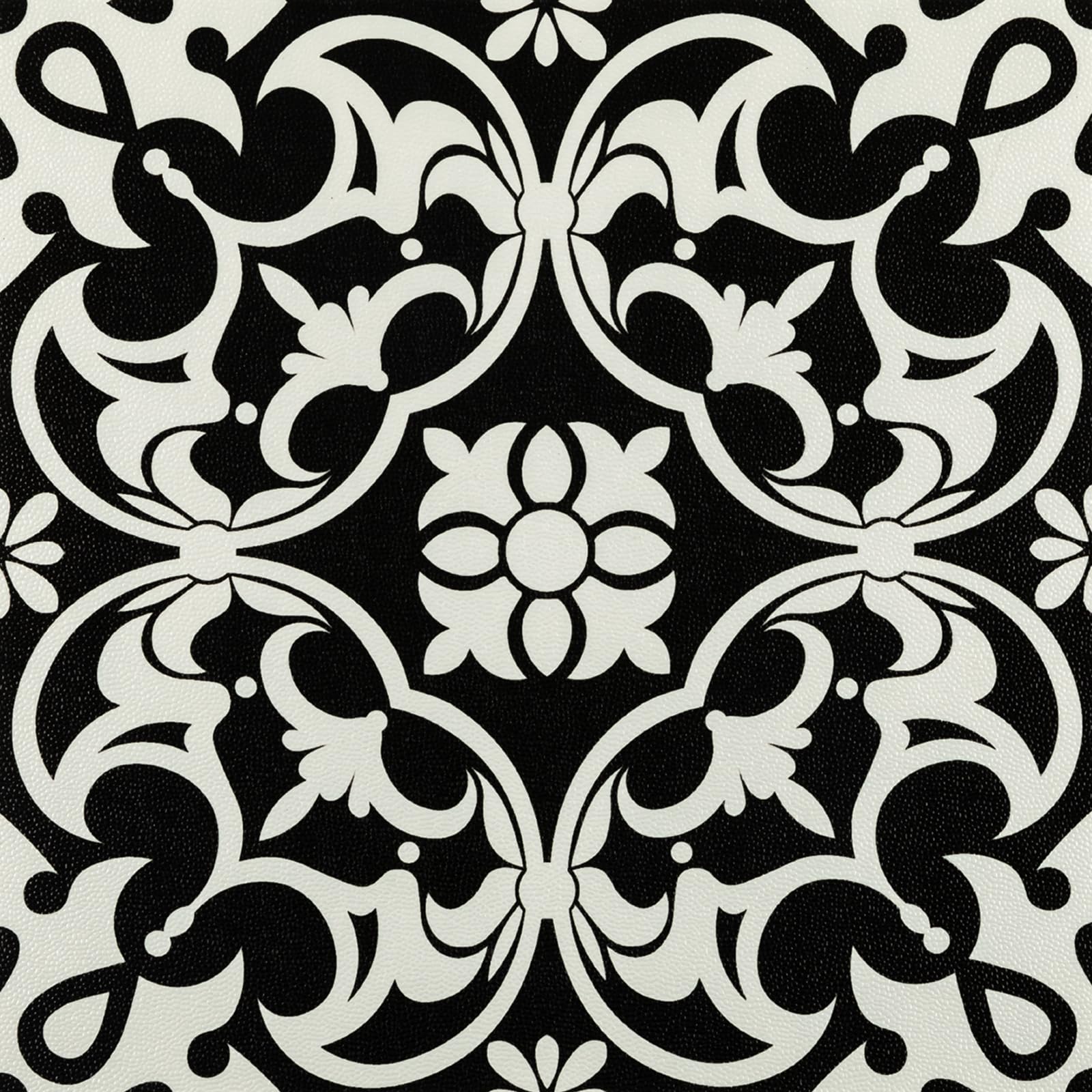 Peel and Stick Floor Tiles Self Adhesive Vinyl Flooring Waterproof Black and White Applique Effect for Kitchen Bathroom Hallway 30x30 10pcs(0.9㎡)