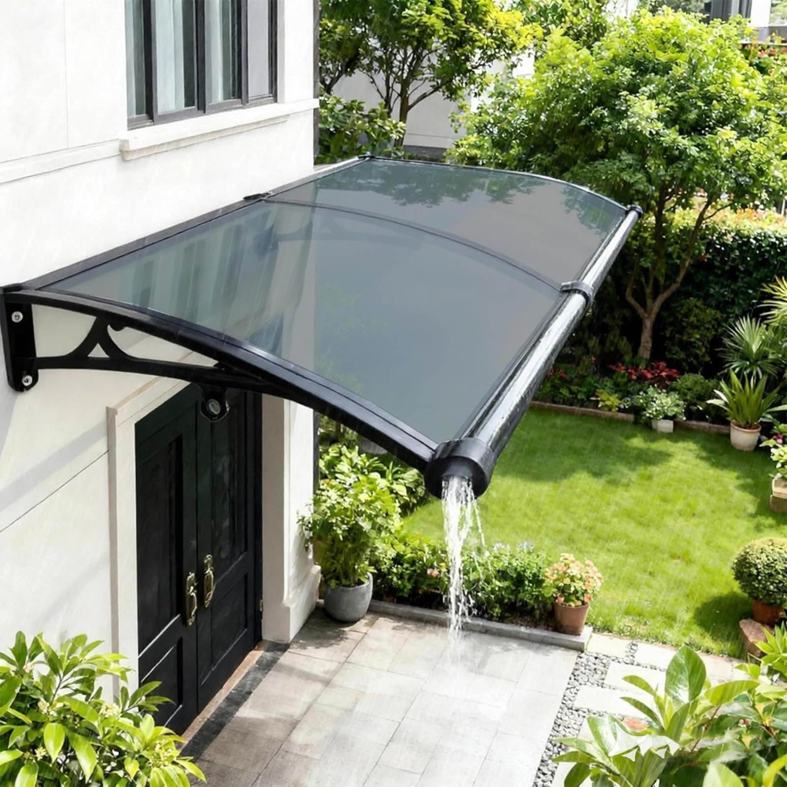 ning per porte d'ingresso per porte esterne porta anteriore patio UV / pioggia / ow proteggere forte e esterno ning per portico/patio/terrazza (A 81,3 x 381 cm)