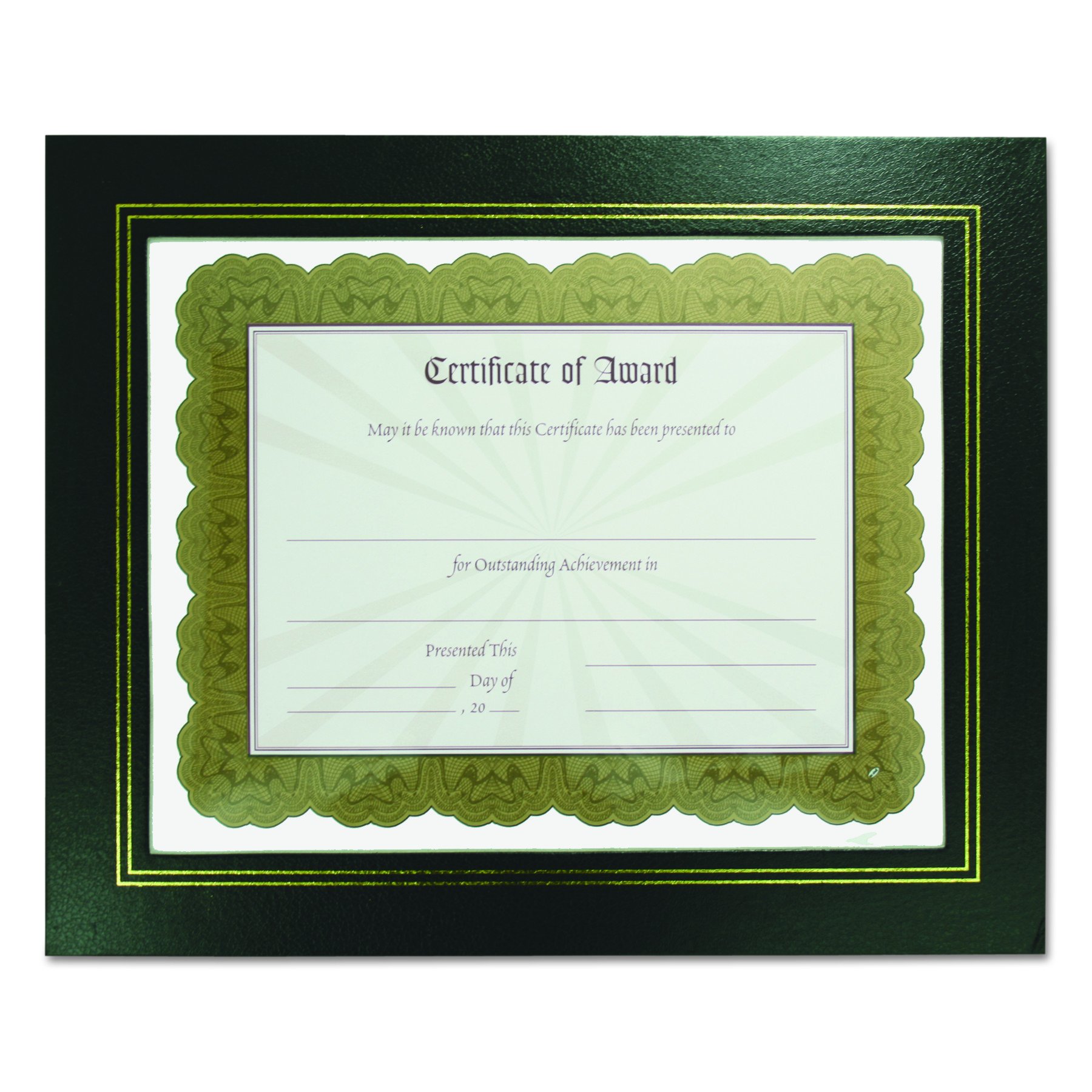 NuDell21202 Leatherette Document Frame, 8-1/2 x 11, Black (Pack of Two)