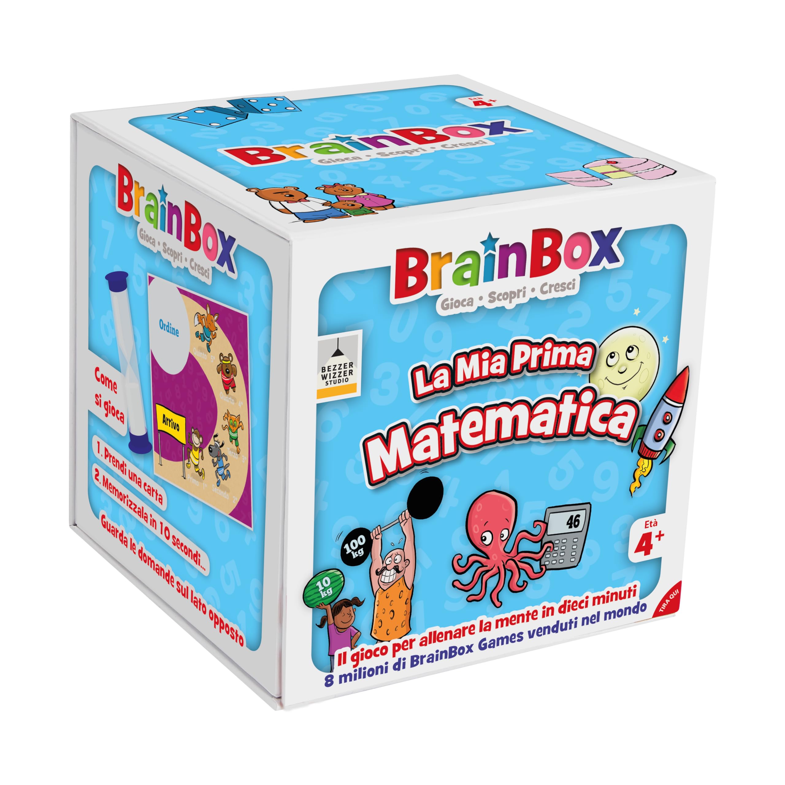 Asmodee - BrainBox: My First Mathematics - Game for Learning and Training the Mind, 1+ Players, 4+ Years, Italian Edition