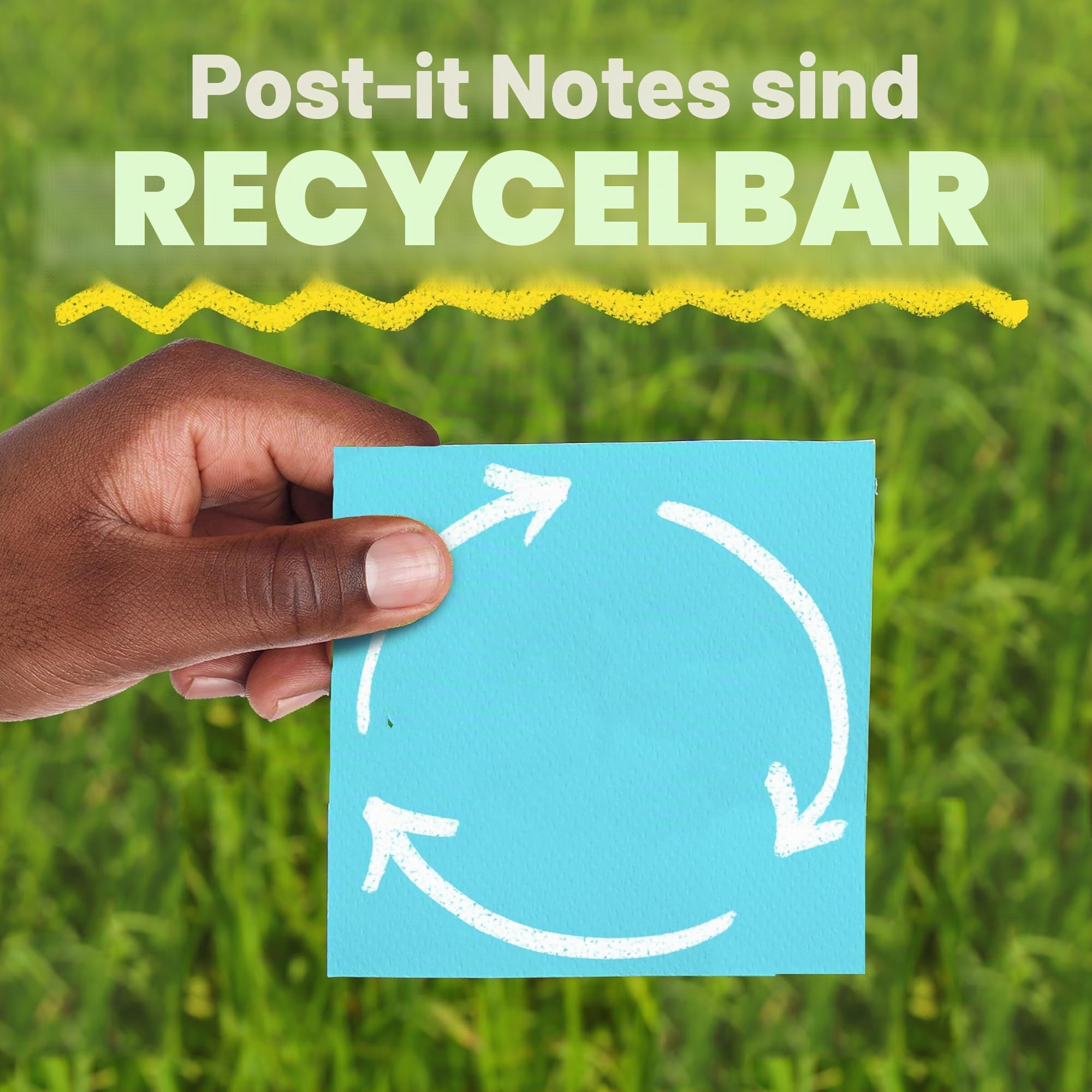 Post-it Pop-Up-Notizspender, schwarzer Boden, transparente Oberseite, 50 Blatt 7,6 x 7,6 cm, kanariengelb
