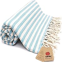 Vista 10 de Bazaar Anatolia Toalla de playa turca – 100% algodón, secado rápido, toalla a rayas sin arena para baño y campamento – De gran tamaño 71 x 39