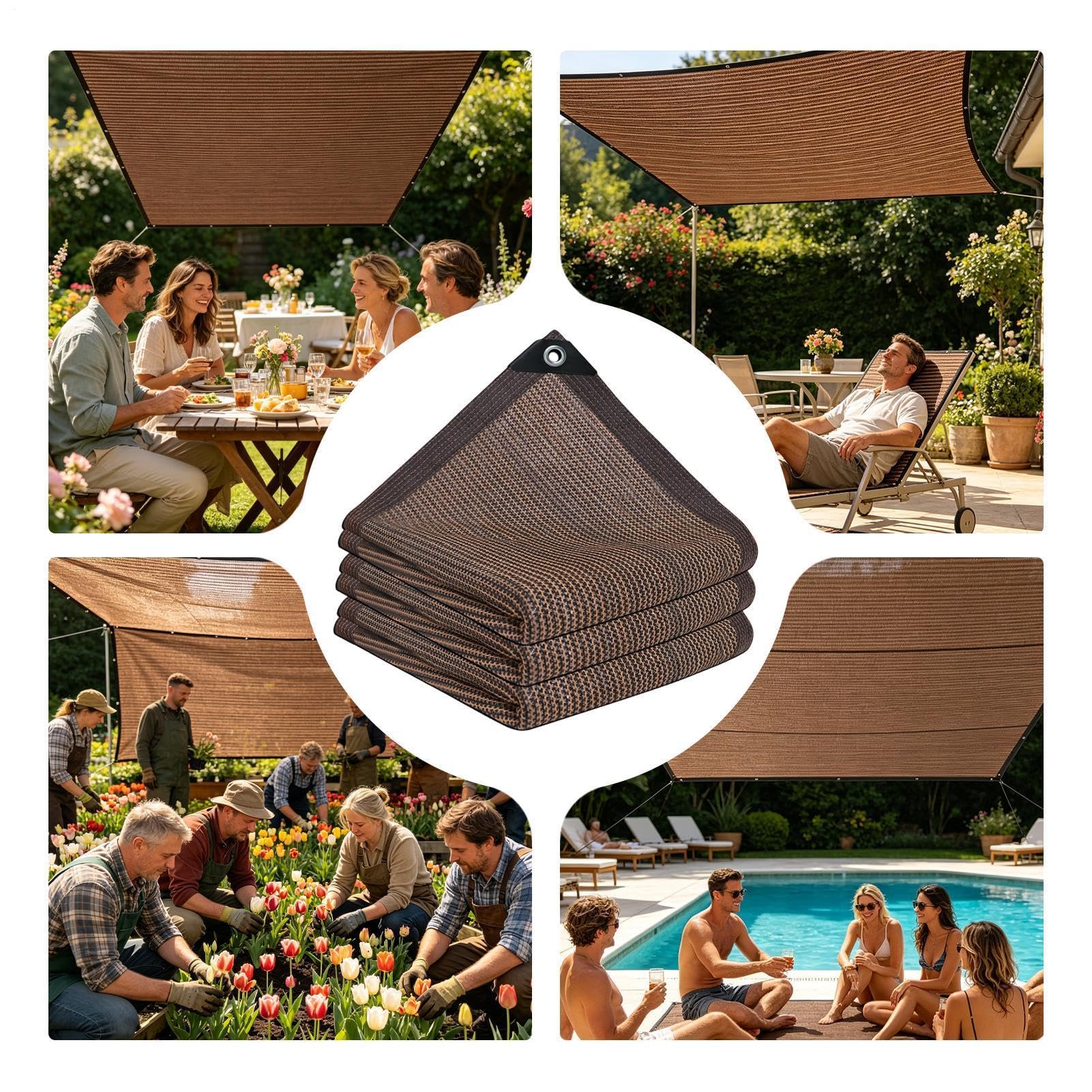 Toldo exterior para terrazas, de malla antirrayos UV