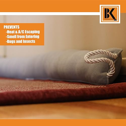 Miniatura 3 de Tope para puerta Bloqueador de tapones de corrientes de aire Sello aislante para debajo de la puerta de 37 pulgadas Se pega y se balancea