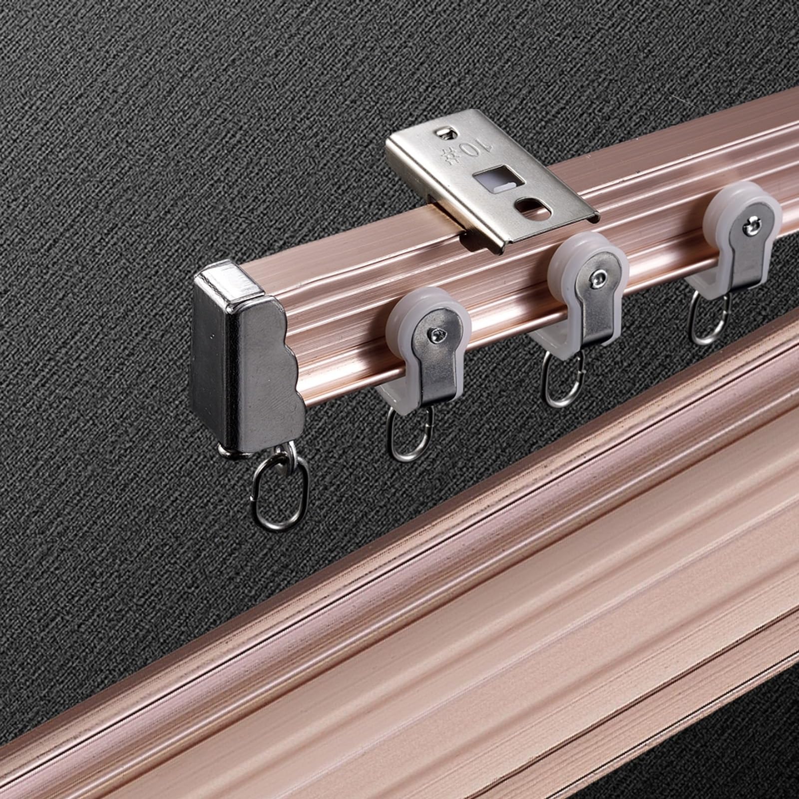 Riel curvado de aluminio de 1 a 4 m para techo o pared en salones