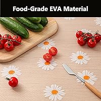 Vista 29 de INNOLITES Kitchen Cabinet Shelf Liner Non-Adhesive Refrigerator & Drawer Liner Waterproof, Oil-Proof EVA with Floral Pattern Easy to Cut &