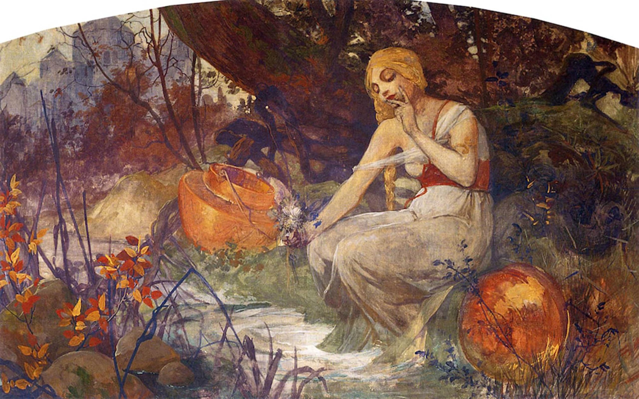 POSTERIIk Famous Animal Posters Vintage Picture Prophetess by Alphonse Maria Mucha Modern Wall Decor for Home Decor 60x90cm