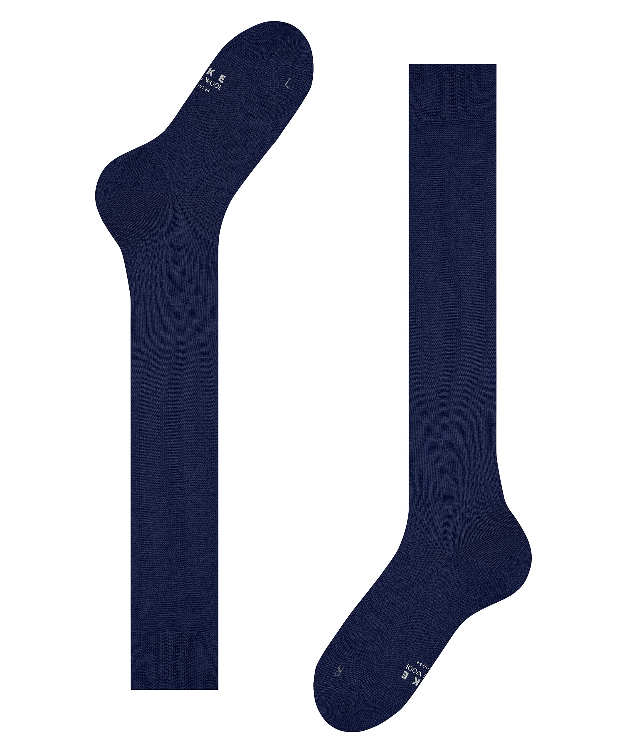 FALKE Mężczyźni Podkolanówki Energizing Wool M Kh Wełna Merynosa kompresyjne 1 Para, Niebieski Deep Blue 6418, 39-40