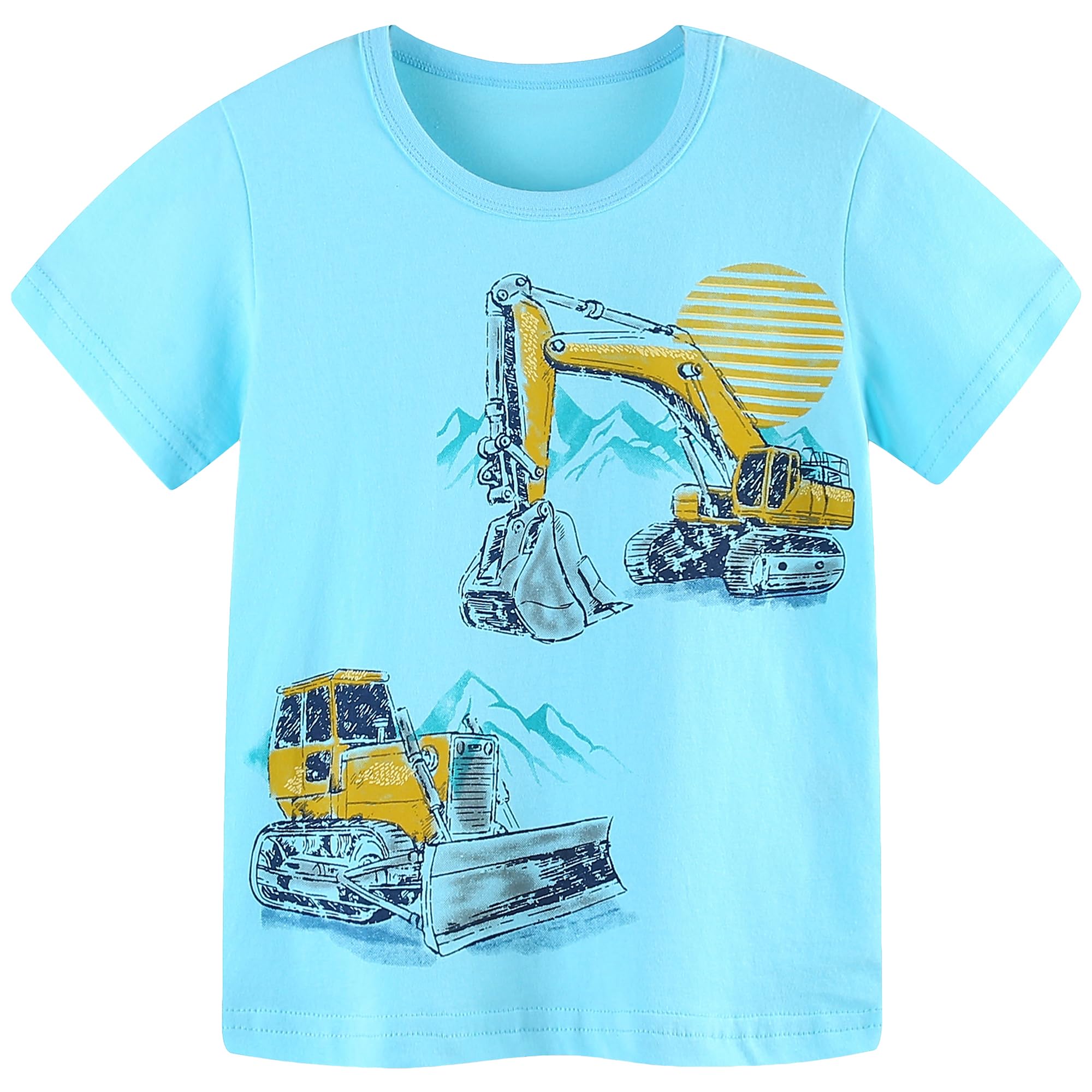 AIWUHE Toddler T Shirts Cotton Summer Tshirts Boys Girls Short Sleeve Tee Tops Casual Graphic Clothes Crew Neck Shirts 2-6Y