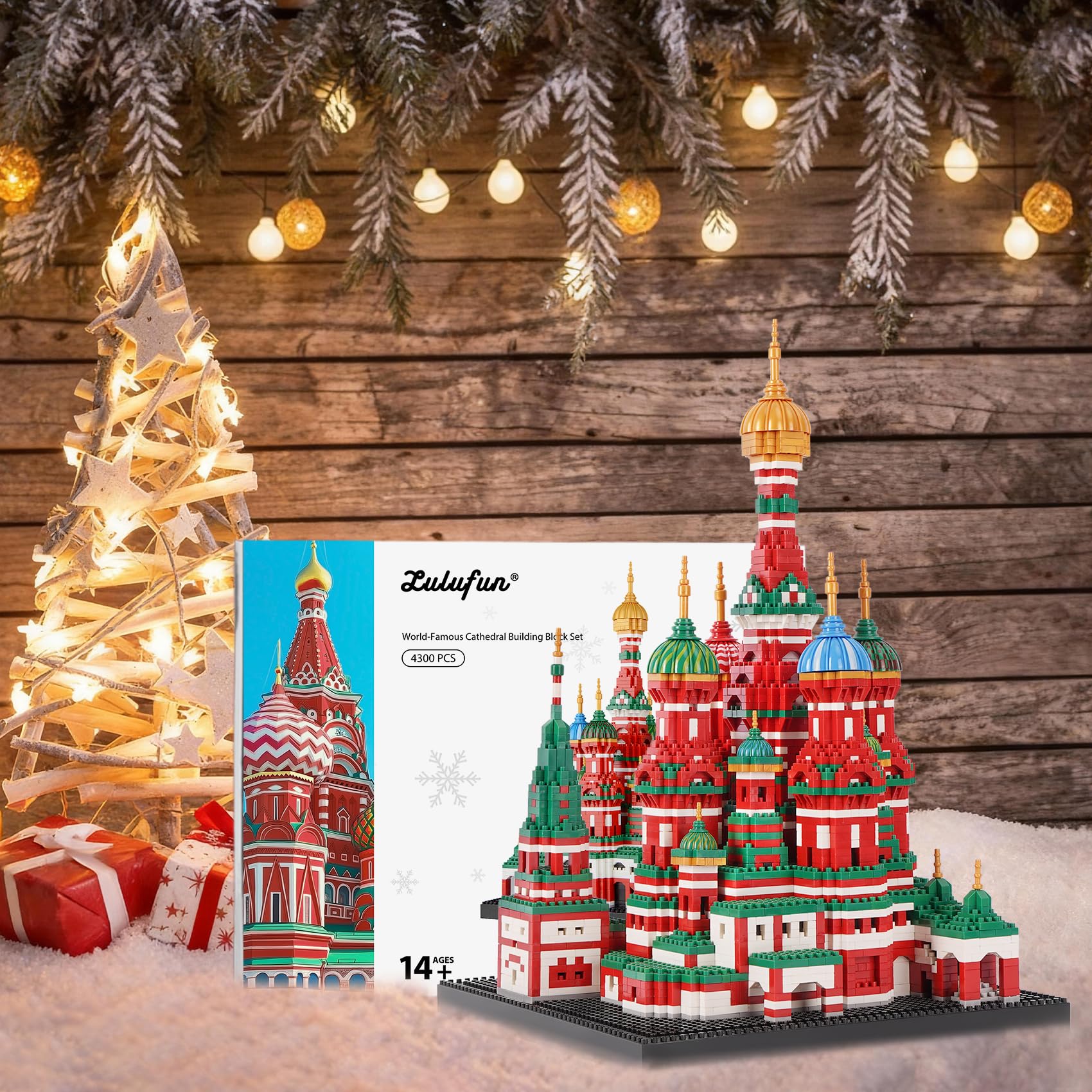 LULUFUN Zestaw klocków, kolorowa katedra, światowej sławy architektura, mini klocki, zabawka edukacyjna, prezent dla dorosłych i dzieci (4300 sztuk)