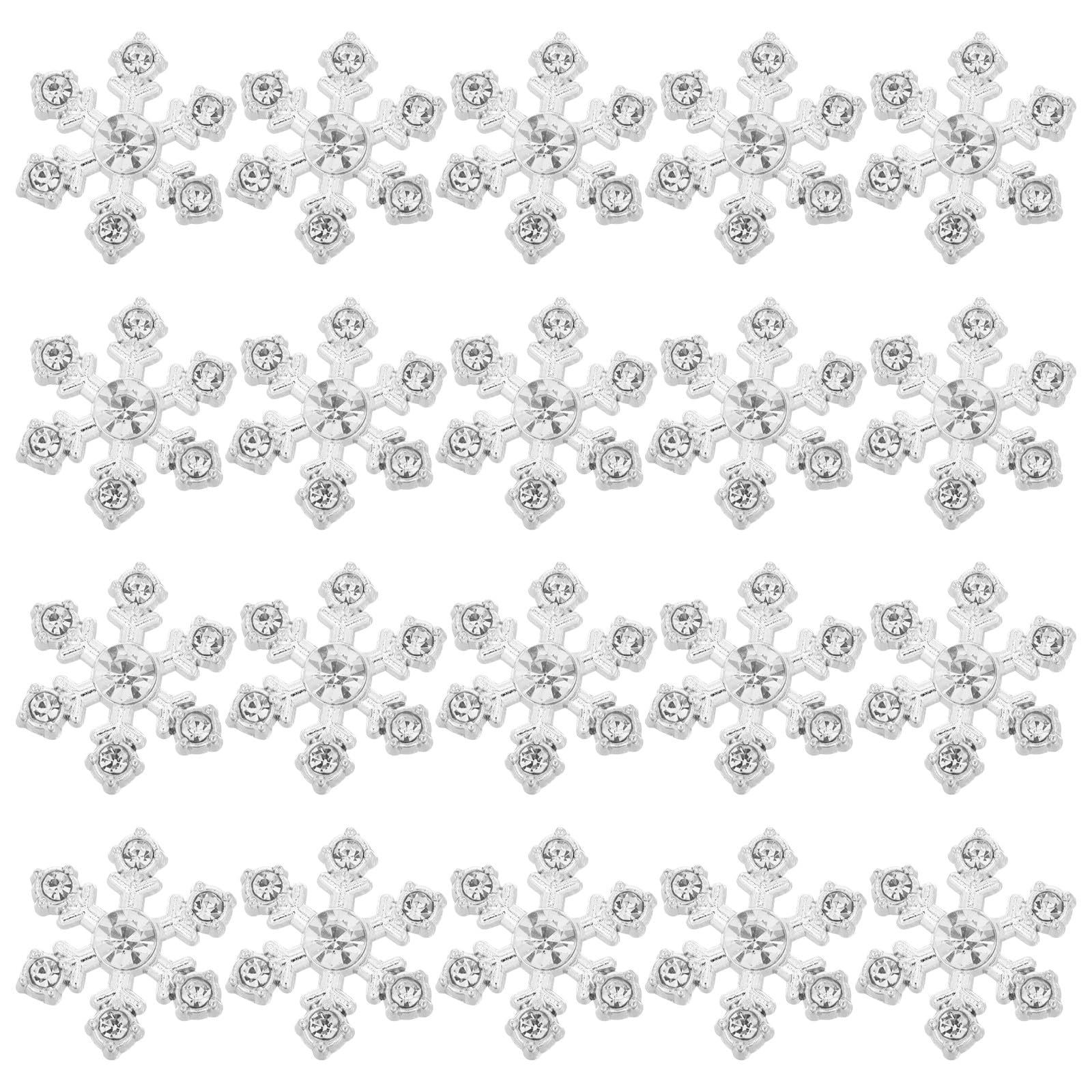 Copos de nieve pequeños con brillo para decoración de uñas y scrapbooking navideño en casa