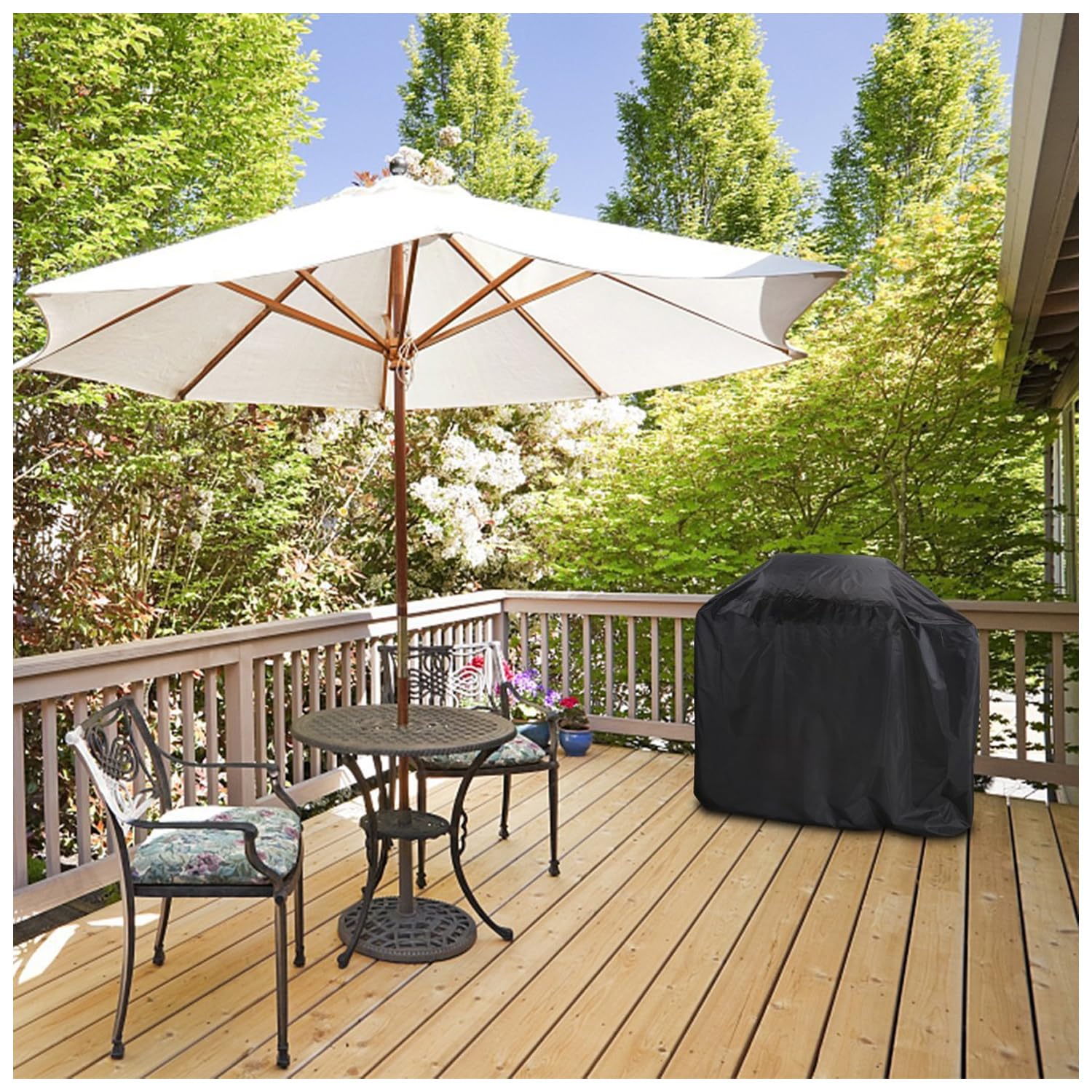 Antivento Copertura per Barbecue con Coulisse,Impermeabile Coperture per Protettiva per della Griglia, Telo di Copri per Grill Barbecue da Esterno(Size:100 * 60 * 150cm,Color:Brown)