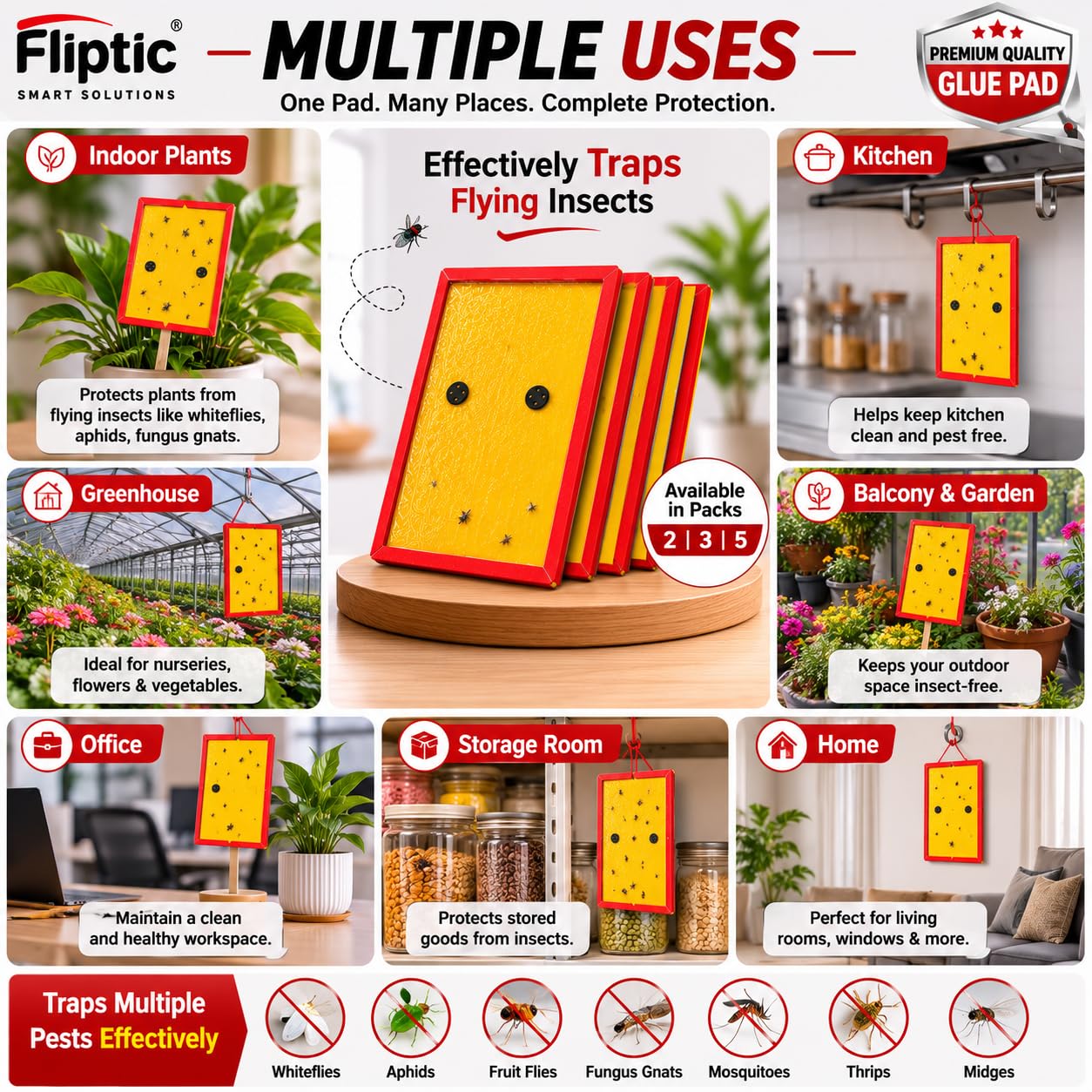 Fliptic Yellow Sticky Traps - Pest Control -6