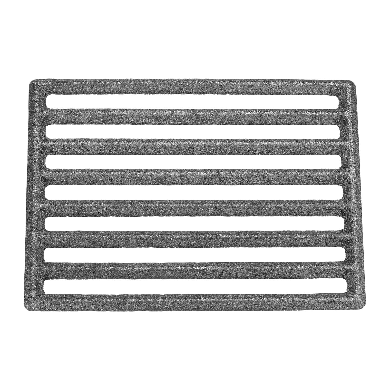PATIKIL Cast Iron Fire Grate, 8.4" Rectangle BBQ Grill Grate Replacement High Heat Charcoal Plate Fire Bottom Grate Grilling Accessories 6 Slots for Grilling Barbecue โ image 1