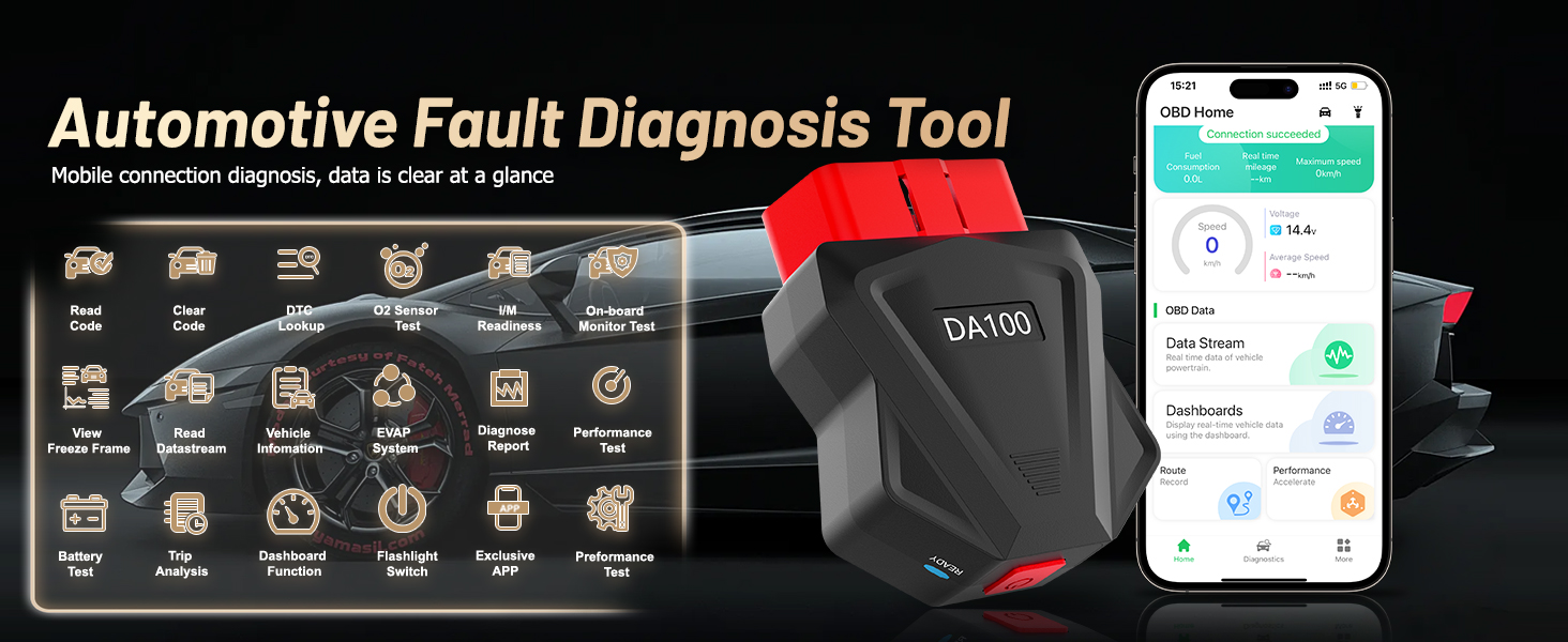 D-Lumina Bluetooth 5.4 OBD Car Diagnosis