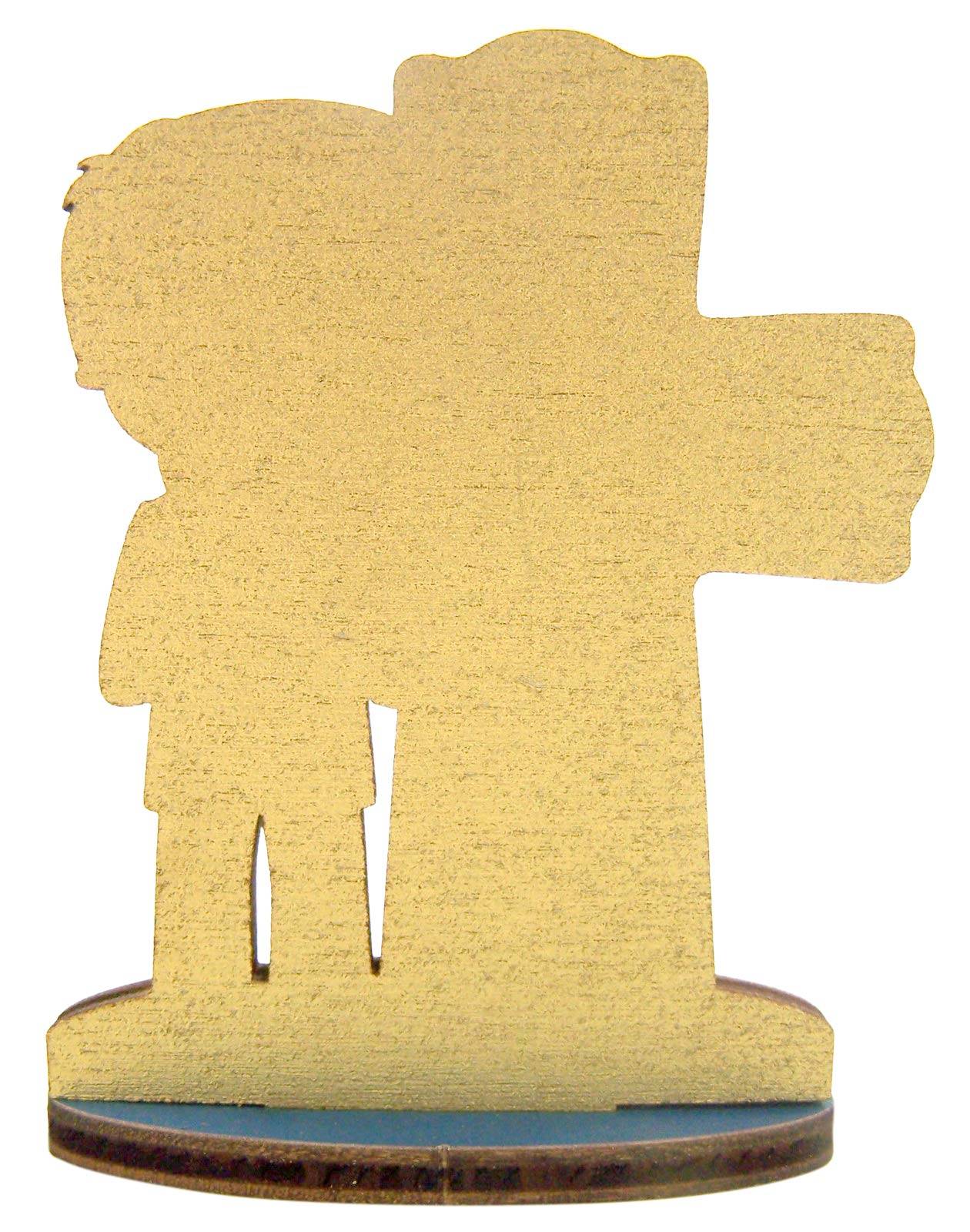 First Communion Cross Standing Cross Statue, 3 3/4 Inch (Blue)