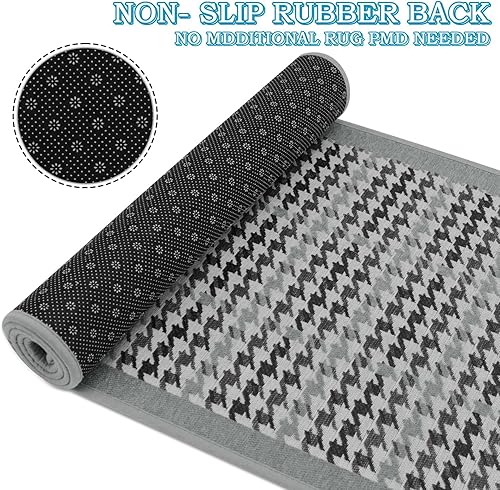 Miniatura 3 de YUHFERA Alfombra antideslizante para pasillo  Alfombra de pasillo beige yute para cocina, alfombra de pasillo suave para interiores con parte