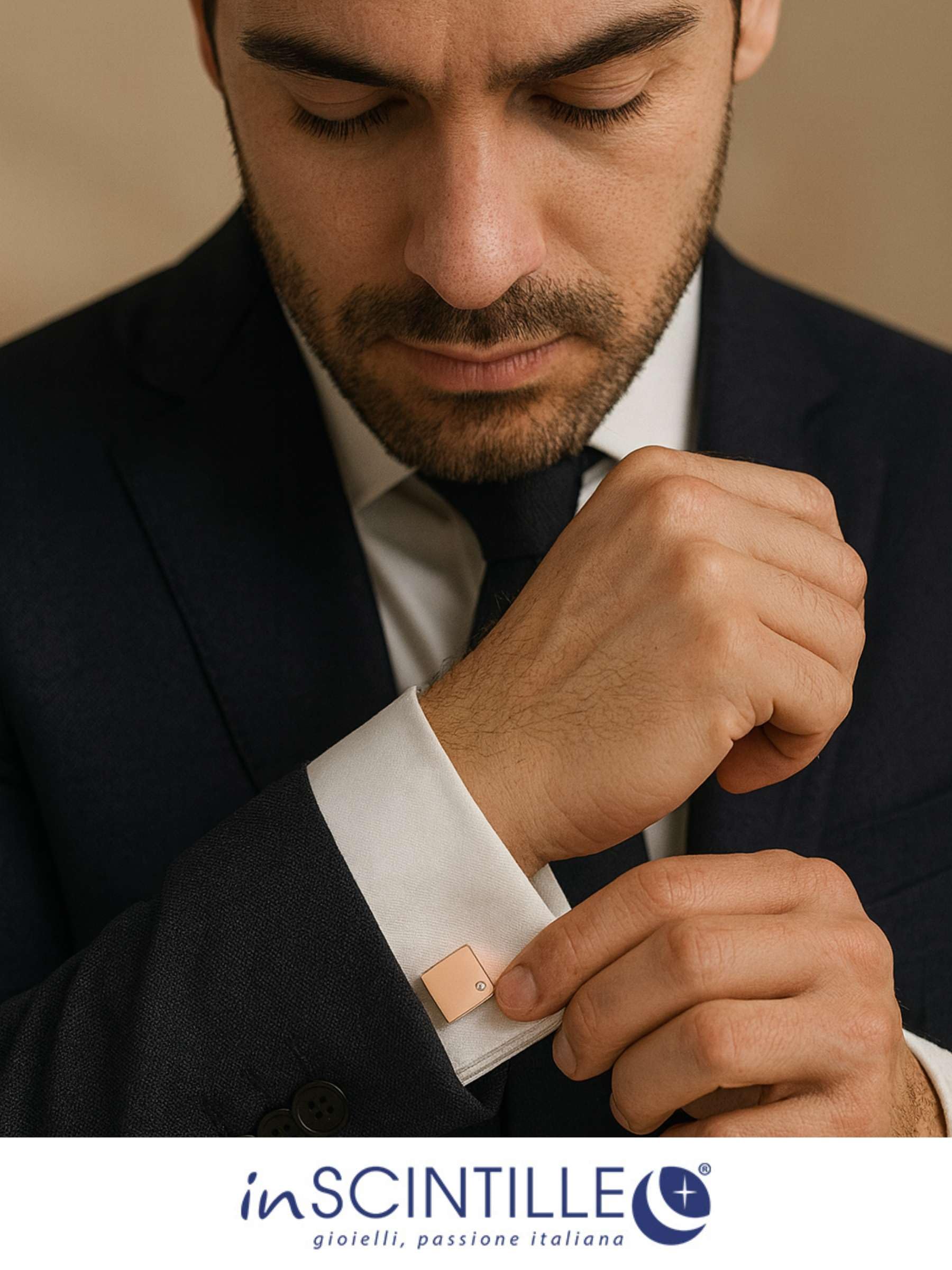 inSCINTILLE Gemelli Uomo Camicia in Acciaio Inossidabile – Eleganti per Matrimonio, Cerimonie e Ufficio – Confezione Regalo