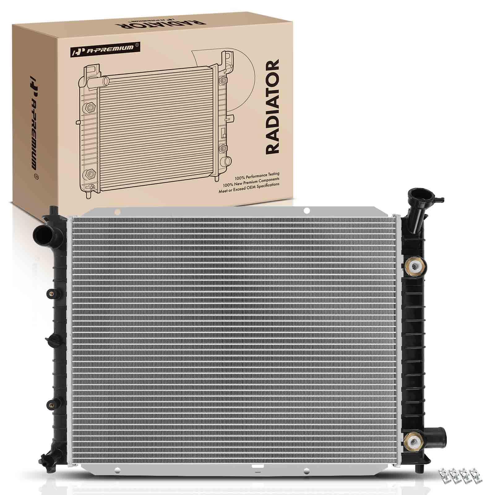 A-Premium Engine Coolant Radiator Assembly with Transmission Oil Cooler Compatible with Ford Escort 1991-2002 & Mercury Tracer 1991-1999, 1.8L 1.9L 2.0L, Replace# 8011273, F0C68005AB