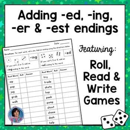 Inflectional Endings Roll Write Dice Games And Worksheets