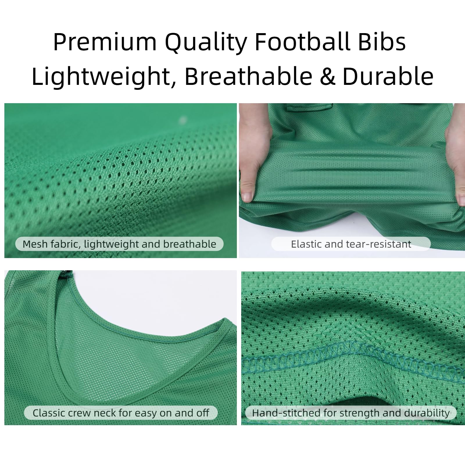 TOEPODO Confezione da 12 bavaglini da calcio per adulti, con borsa portaoggetti e fascia da capitano, XL, blu