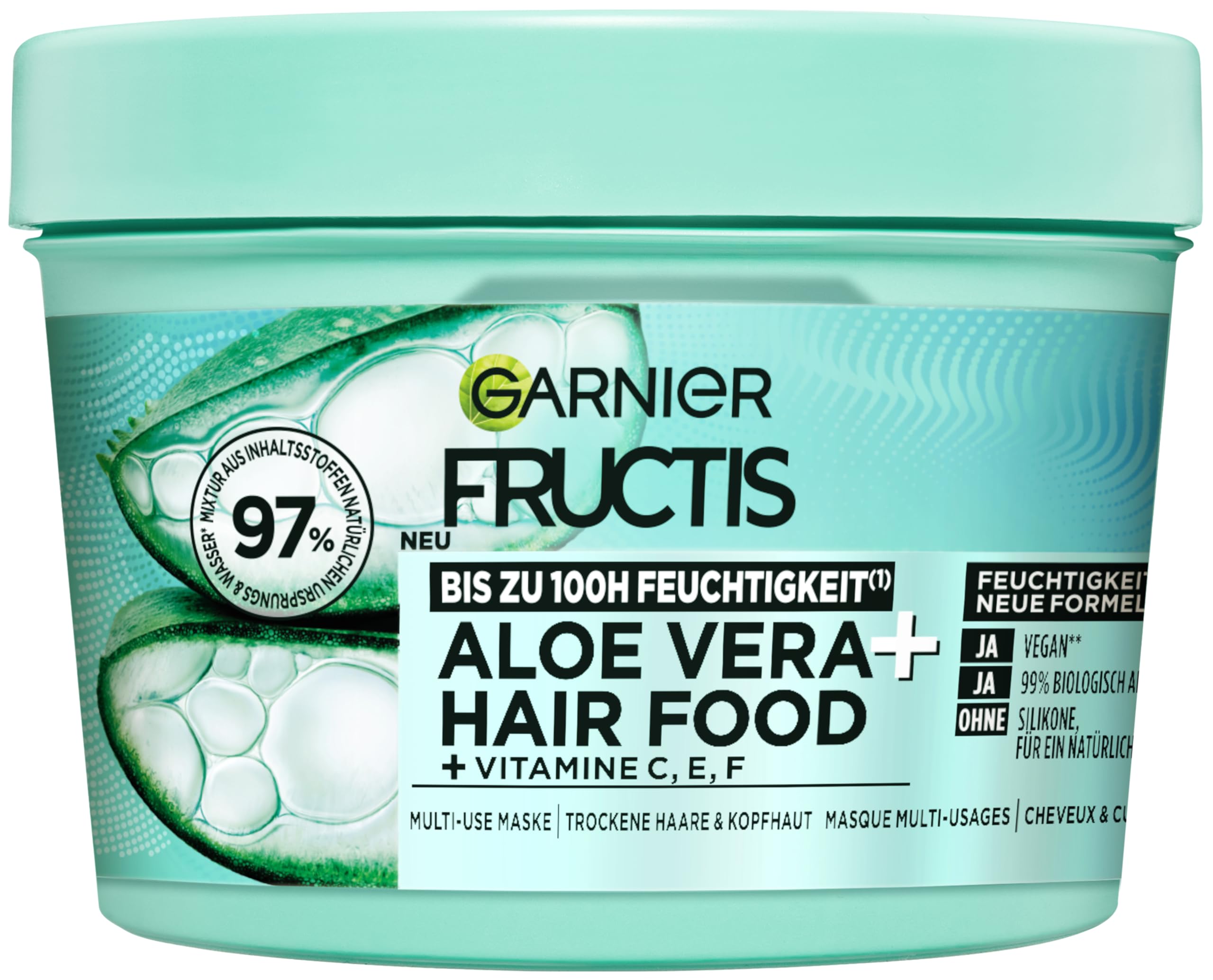 Garnier Fructis Aloe Vera Haarmaske Leave-In für normales bis trockenes Haar 400ml