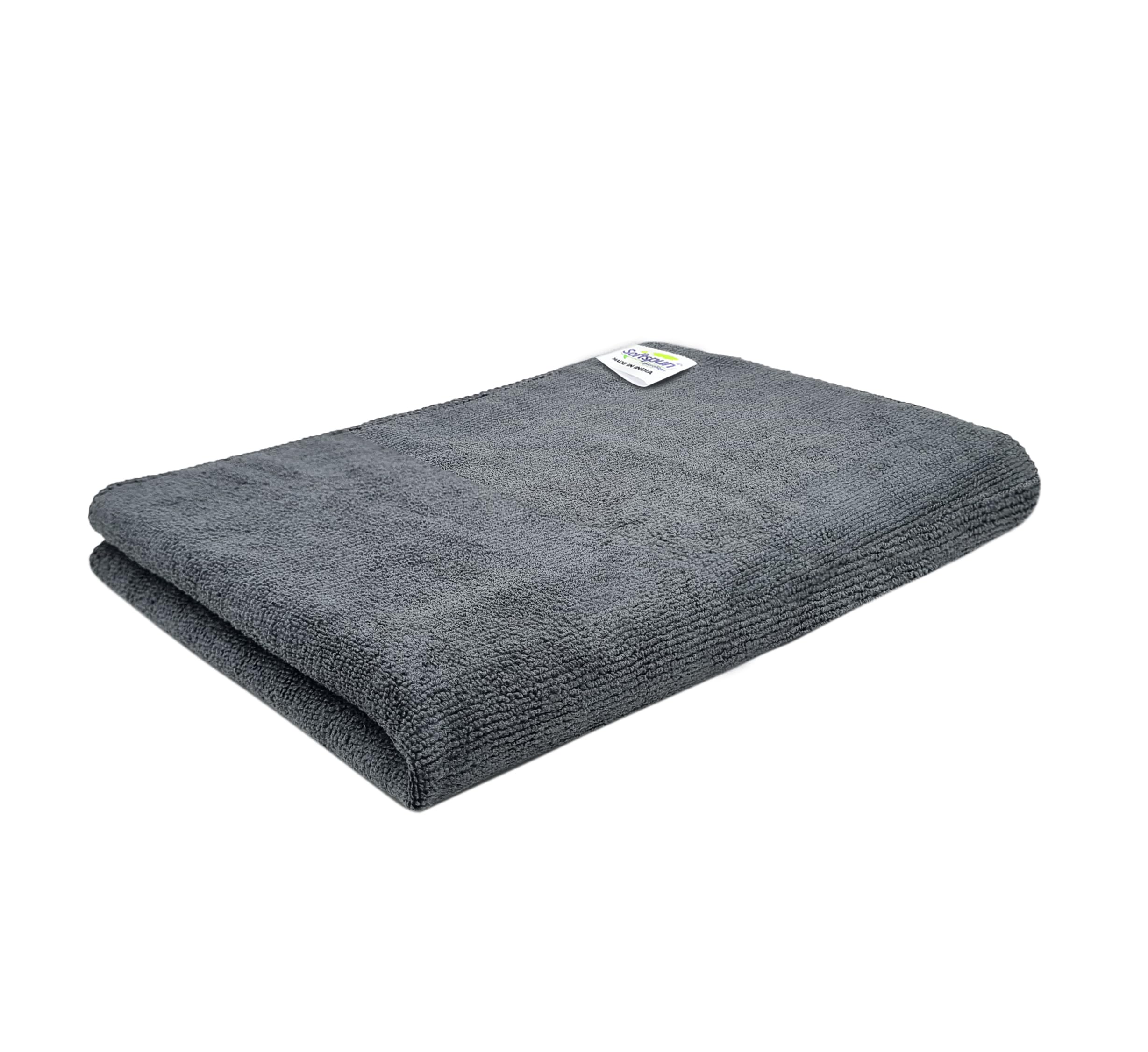 SOFTSPUN Microfiber Gym & Sports Sweat Towel 1 pc 40x60cm 340 GSM Grey Ultra Absorbent Lightweight UltraCompact Quick Drying for Working Out Camping Hiking Travel Men & Women Daily Use.-image-16