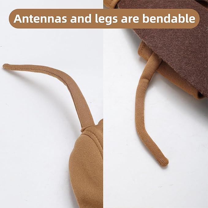 ETIAL Disfraz de Cucaracha para Perros y Gatos con Antenas Flexibles miniatura 3