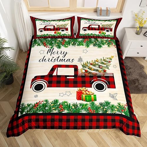 Vista 81 de Juego de funda de edredón rosa de Navidad para niñas, tamaño matrimonial, lindo juego de ropa de cama de dibujos animados de pingüino de Papá Noel