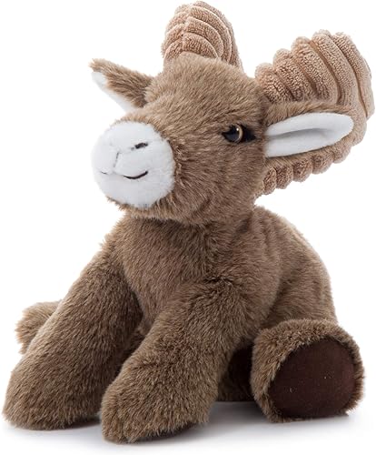 Miniatura 6 de The Petting Zoo Peluche de oveja de cuerno grande, regalos para niños, animales salvajes Onez, ovejas, 8 pulgadas