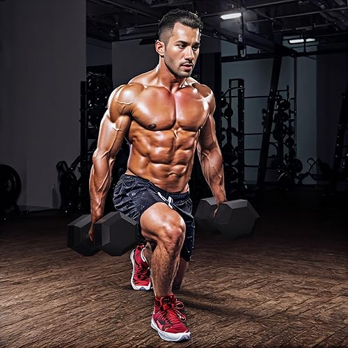 Miniatura 2 de GRETERST Juego de mancuernas hexagonales con revestimiento de goma, pesas de mano para ejercicio y acondicionamiento físico para gimnasio en casa,