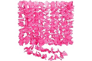 12-Pack Hot Pink Wedding Flower Leis