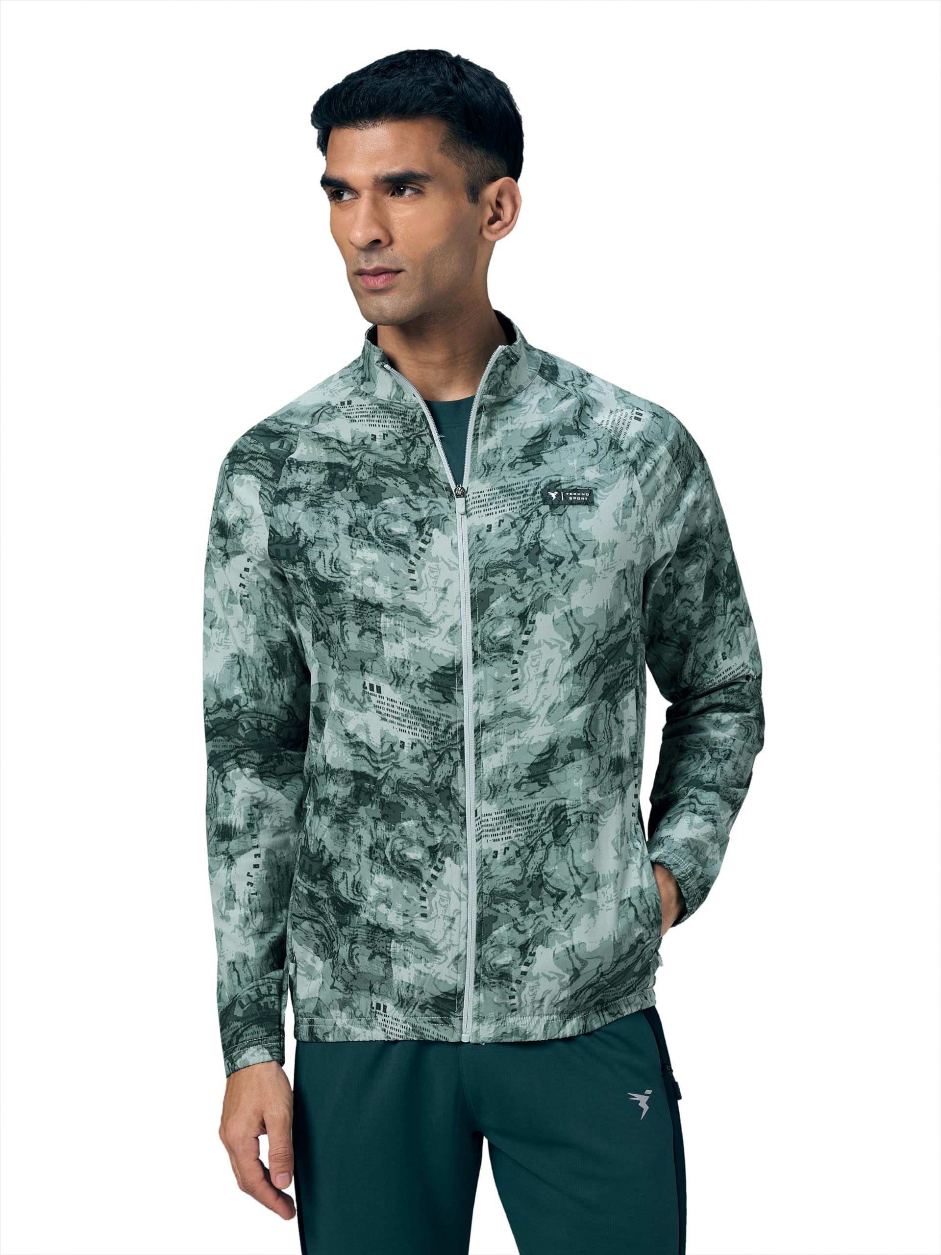 technosport Men's Slim Fit All Over Print High Neck Jacket With TS-Flexi for Gym, Training, Winterwear-picture-32