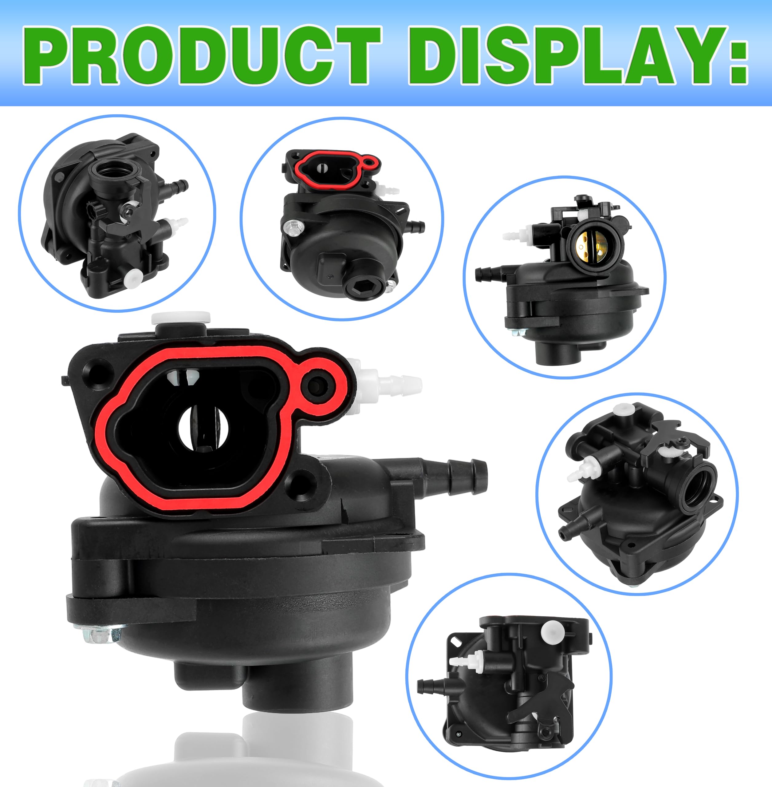 Kit carburatore per Briggs & Stratton, modelli 300E, 450E, 550E, 575E, 600E, parti del motore del tosaerba e filtro dell'aria, candele serie 08P502, 09P602, 125 CC, 140 CC