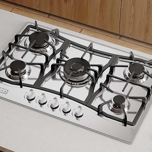 Miniatura 3 de Empava 30 "Acero inoxidable 5 Italia Sabaf Quemadores Estufa Top Gas Cooktop EMPV-30GC0A5