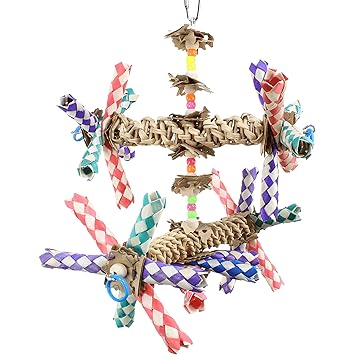 DOUBLE HELIX BIRD TOY parrot cage toys cages cockatiel conure african grey