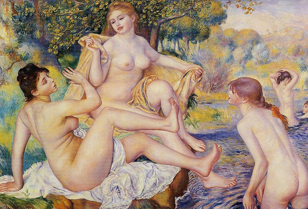 Impresión mate Renoir The Bathers: lámina artística mediana de calidad excepcional