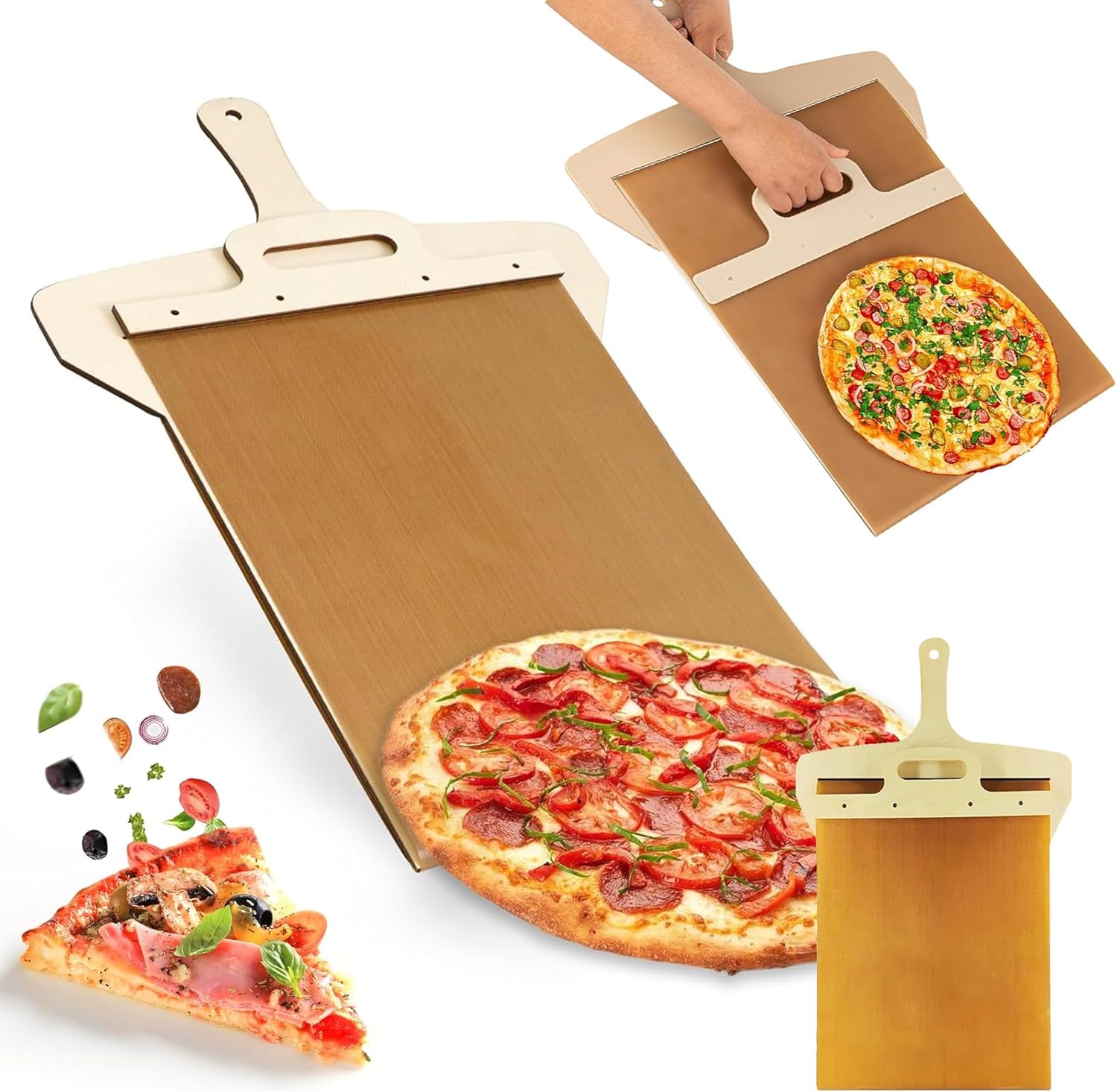 Sliding Pizza Peel,nonstick easy transfer for pizza dough