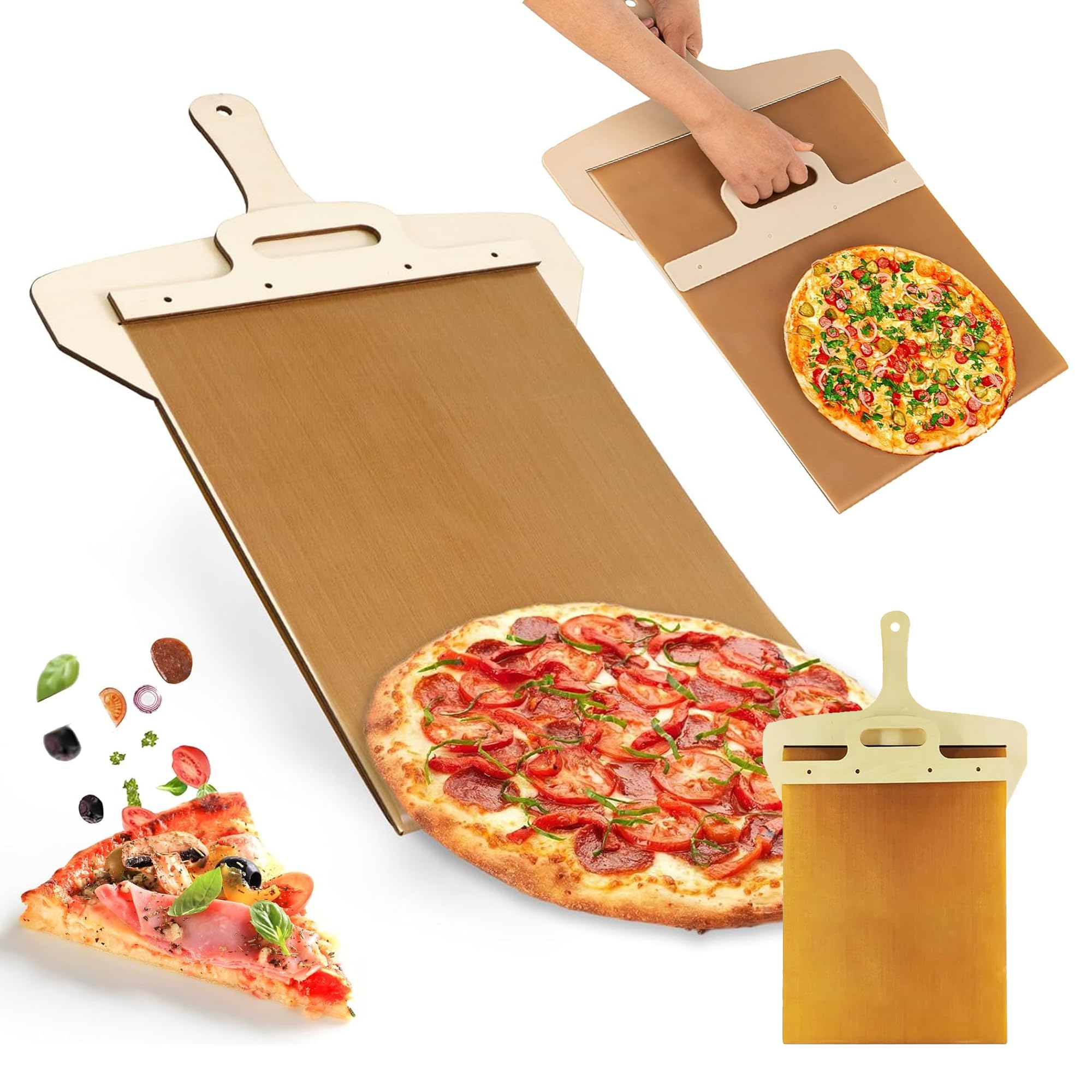 Sliding Pizza Peel,non-stick easy transfer for pizza dough,Sliding pizza board,Pizza Peel That Transfers Pizza Perfectly,Rolling pizza peel