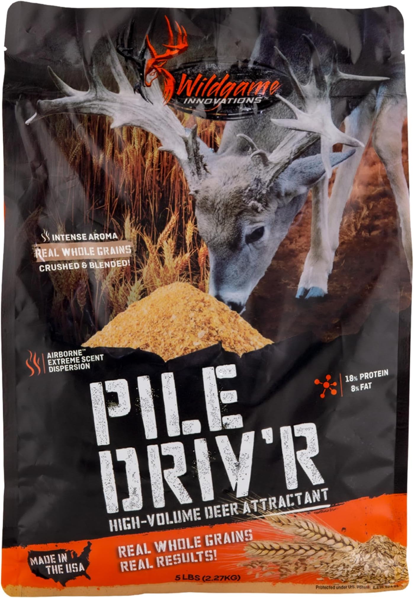 Wildgame Innovations Pile Driv'r Sweet Berry 5 Lb Bag | Late Season Deer Supplement & Attractant, Orange