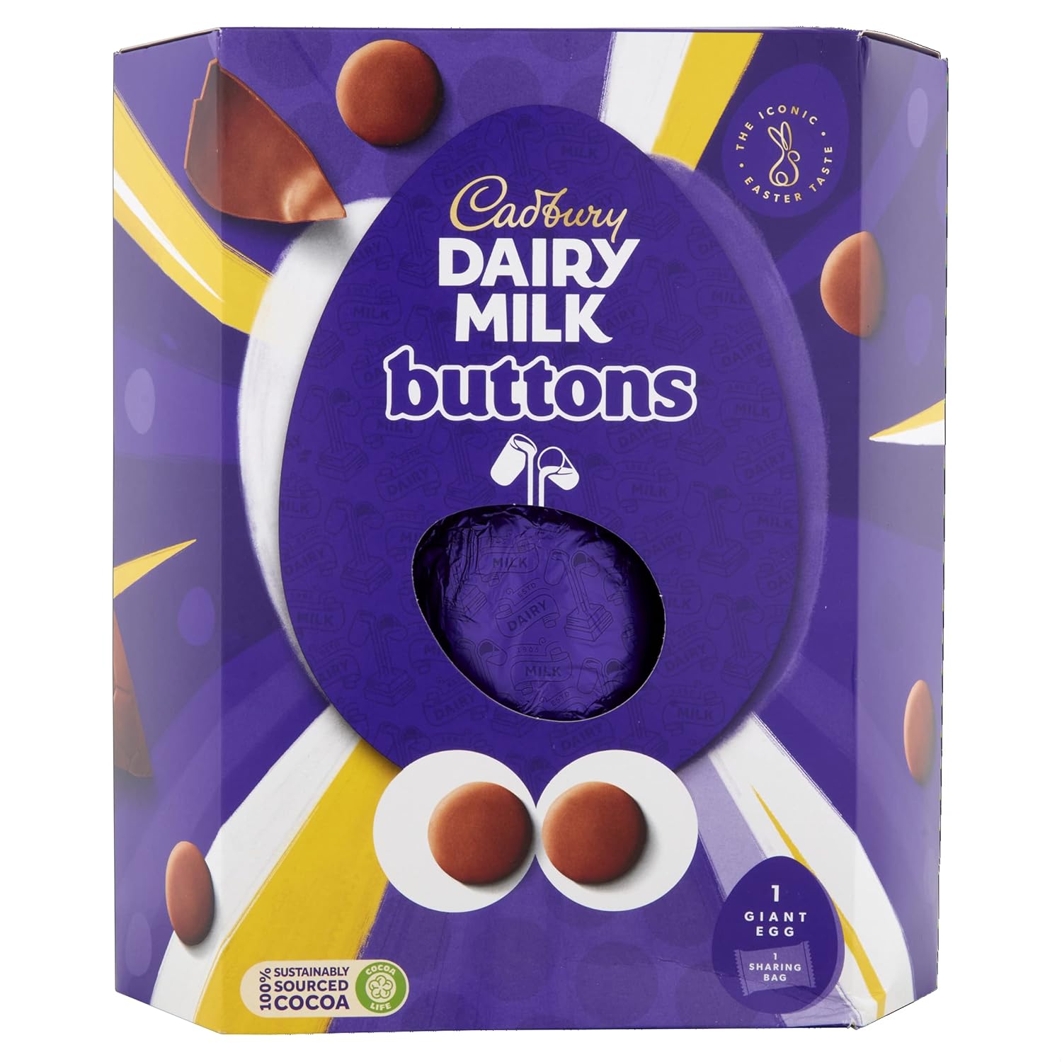 Cadbury Dairy Milk Buttons Giant Easter Egg 419g Grocery