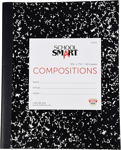 Miniatura 1 de School Smart Libro de composición a rayas de cubierta flexible, 60 hojas, 9-34 x 7-12 pulgadas
